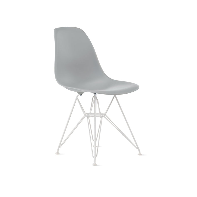Eames® Molded Plastic Side Chair – Wire Base - Herman Miller® - Chairs - White - Black - Standard Glide - HORNE