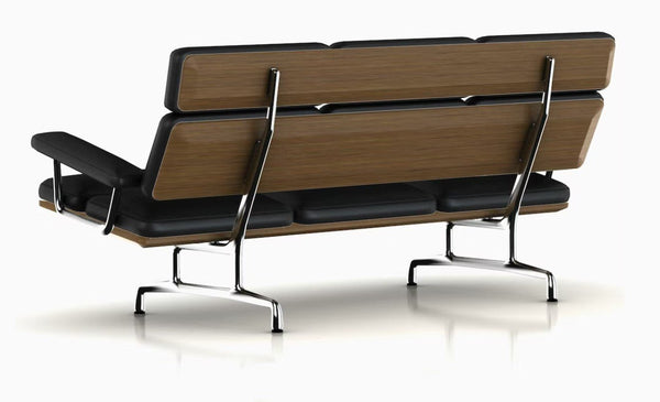 Eames® Sofa - 3 Seater - Herman Miller® - Sofas - Walnut w/ Obsidian Prone Leather - HORNE