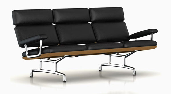 Eames® Sofa - 3 Seater - Herman Miller® - Sofas - Walnut w/ Obsidian Prone Leather - HORNE