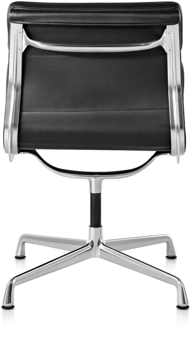 Eames® Soft Pad Side Chair - Herman Miller® - Chairs - With Arms - Polished Aluminum - Prone Obsidian - HORNE