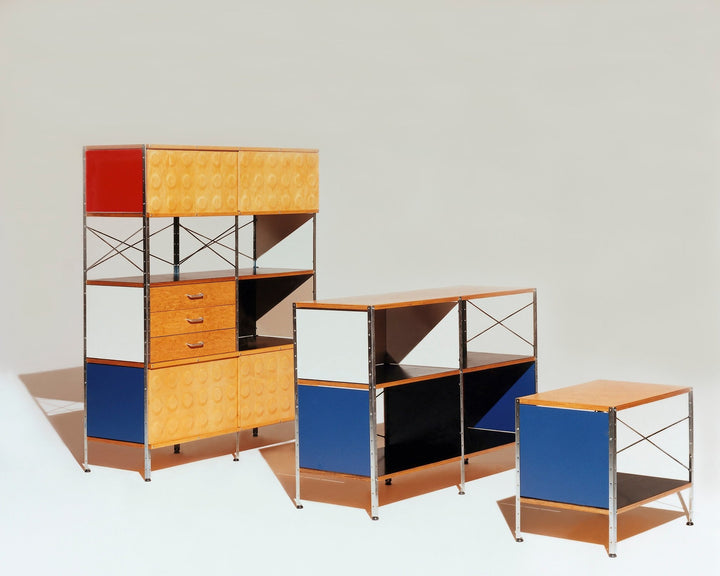 Eames® Storage Unit - 2x2 - Herman Miller® - Storage + Organization - With Door - Natural - Zinc Plated - HORNE