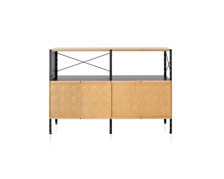Eames® Storage Unit - 2x2 - Herman Miller® - Storage + Organization - With Door - Multicolor - Black - HORNE