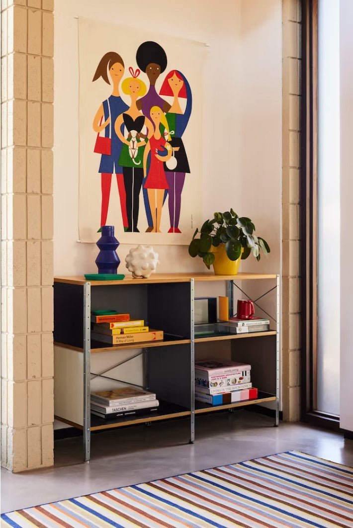 Eames® Storage Unit - 2x2 - Herman Miller® - Storage + Organization - With Door - Natural - Zinc Plated - HORNE