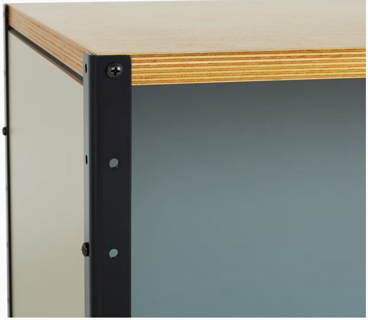 Eames® Storage Unit - 2x2 - Herman Miller® - Storage + Organization - With Door - Natural - Zinc Plated - HORNE