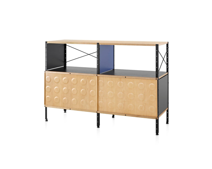 Eames® Storage Unit - 2x2 - Herman Miller® - Storage + Organization - With Door - Multicolor - Black - HORNE