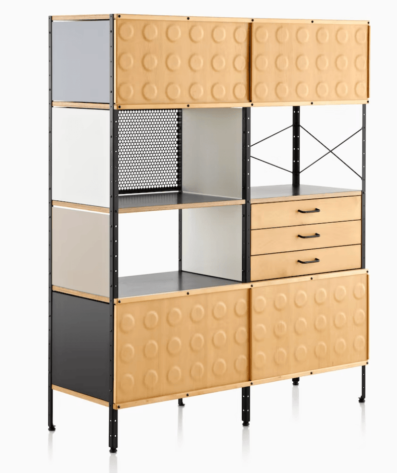 Eames® Storage Unit - 4x2 - Herman Miller® - Storage + Organization - Multicolor - Black - HORNE