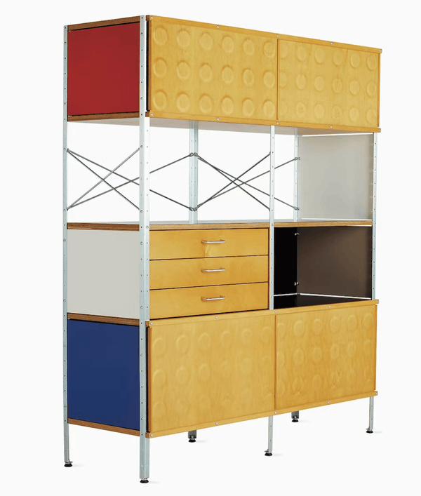 Eames® Storage Unit - 4x2 - Herman Miller® - Storage + Organization - Multicolor - Zinc Plated - HORNE