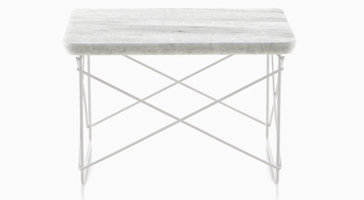 Eames® Wire Base Low Table - Herman Miller® - Tables - Georgia Grey Marble - Studio White - HORNE