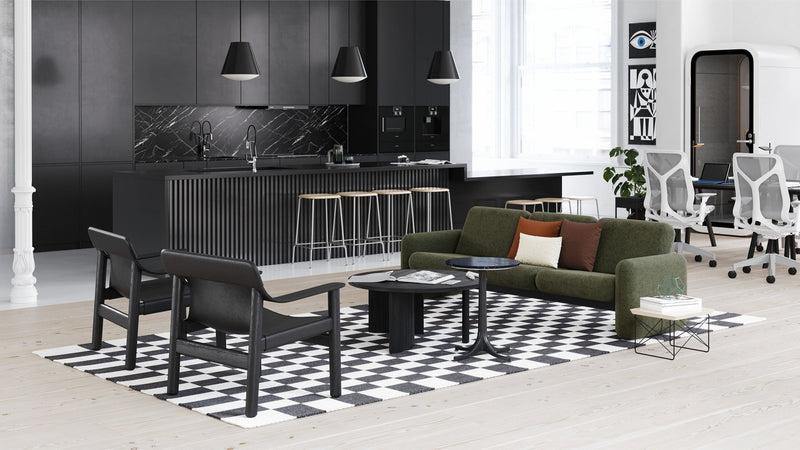 Eames® Wire Base Low Table - Herman Miller® - Tables - White Ash - Black - HORNE