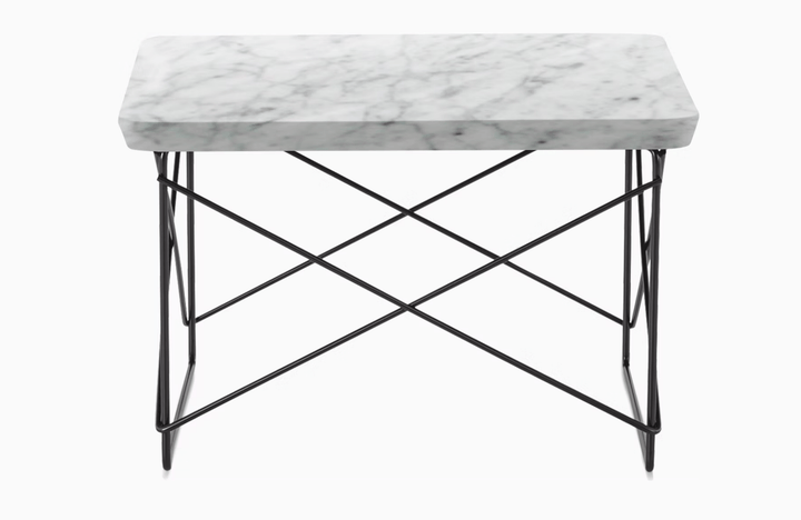Eames® Wire Base Low Table - Herman Miller® - Tables - Carrara White Marble - Black - HORNE