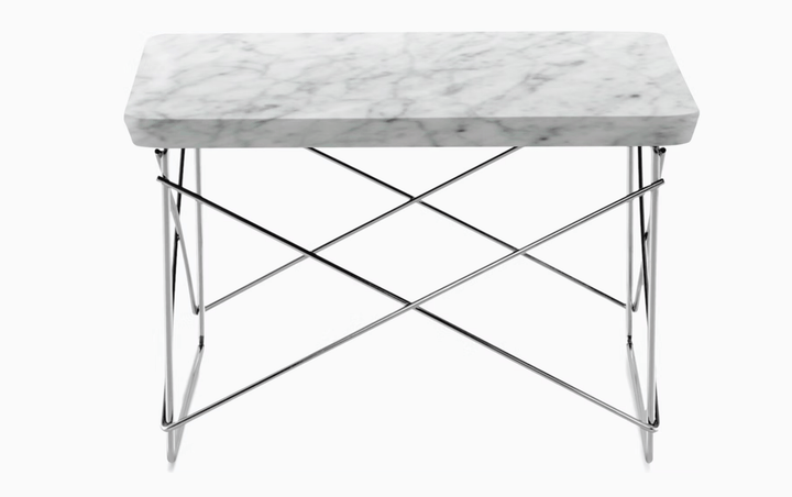 Eames® Wire Base Low Table - Herman Miller® - Tables - Carrara White Marble - Chrome - HORNE