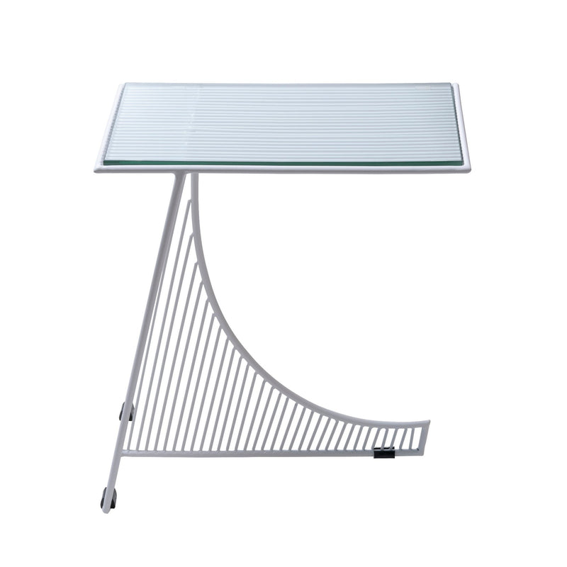 Eclipse Table w/ Glass Top - Bend Goods - Tables - White - HORNE