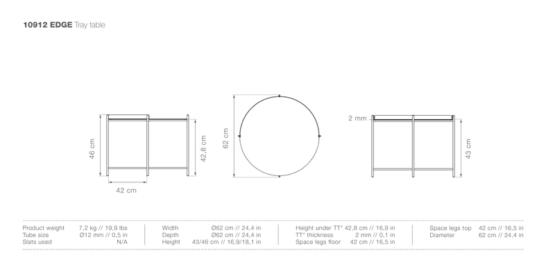 EDGE Tray Table - HOUE - Outdoor Furniture - 18.3