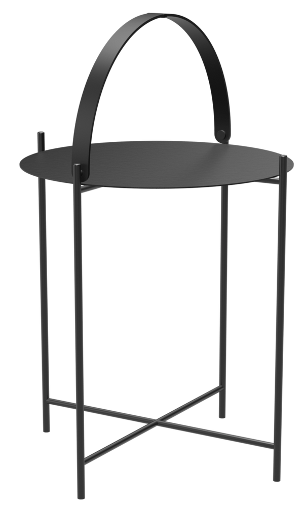 EDGE Tray Table - HOUE - Outdoor Furniture - 18.3"Ø - Black - HORNE