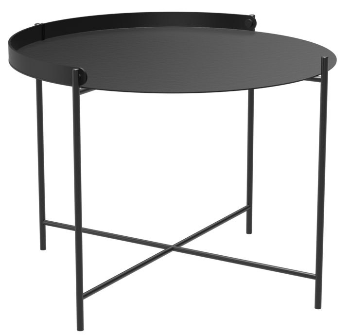 EDGE Tray Table - HOUE - Outdoor Furniture - 24.4"Ø - Black - HORNE