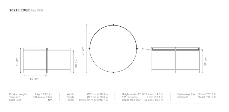 EDGE Tray Table - HOUE - Outdoor Furniture - 18.3