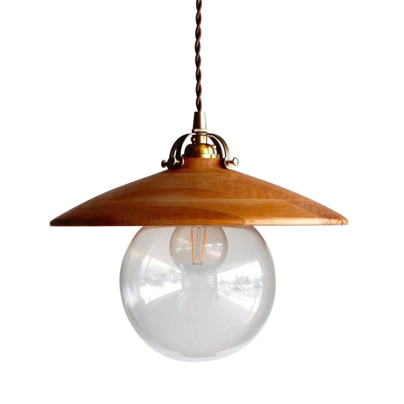 Lostine Edmund Pendant Light with Wooden Shade