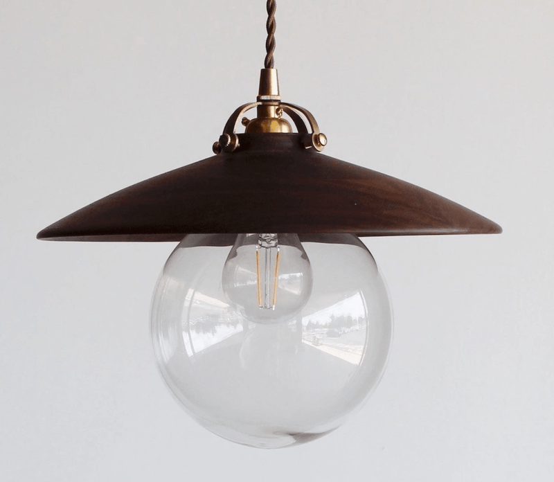 Lostine Edmund Pendant Light with Wooden Shade