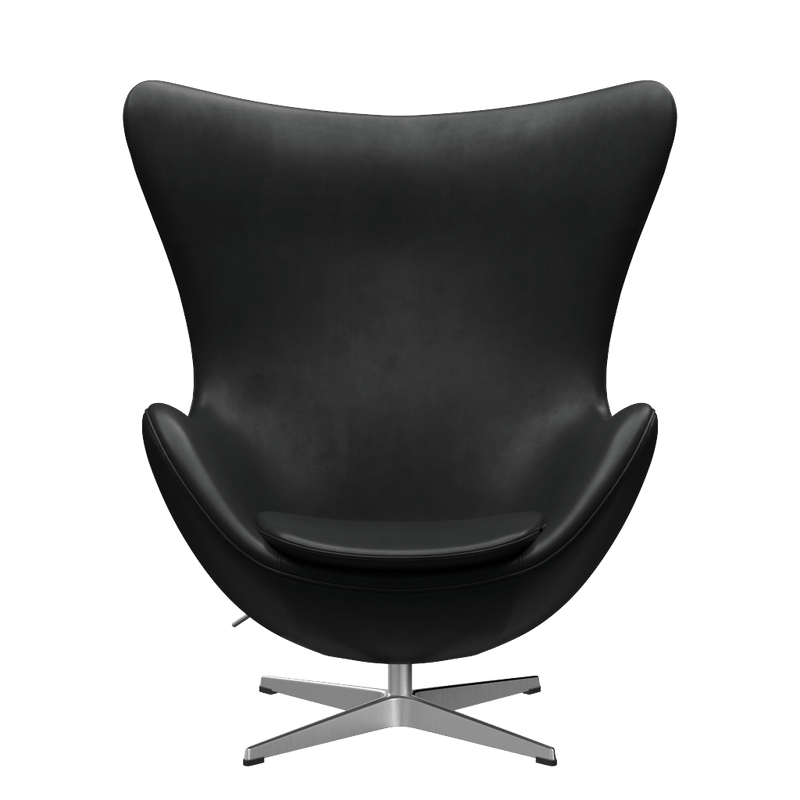 Egg™ Lounge Chair - Fritz Hansen - Chairs - Hallingdal 130 - Satin Polished Aluminum - HORNE