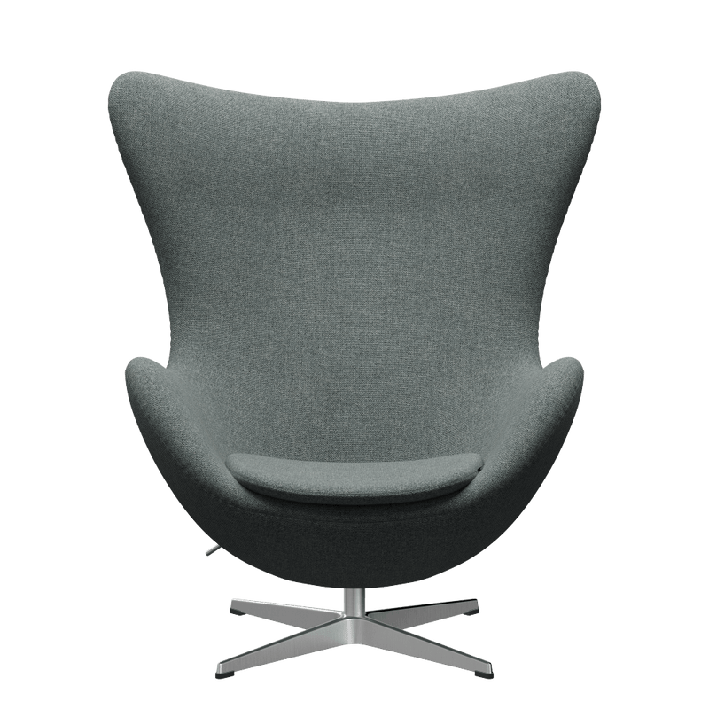 Egg™ Lounge Chair - Fritz Hansen - Chairs - Hallingdal 130 - Satin Polished Aluminum - HORNE