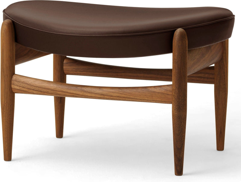 Elizabeth Ottoman - Audo Copenhagen Stools + Benches + Ottomans - Natural Oak - Dunes Leather - Cognac - HORNE