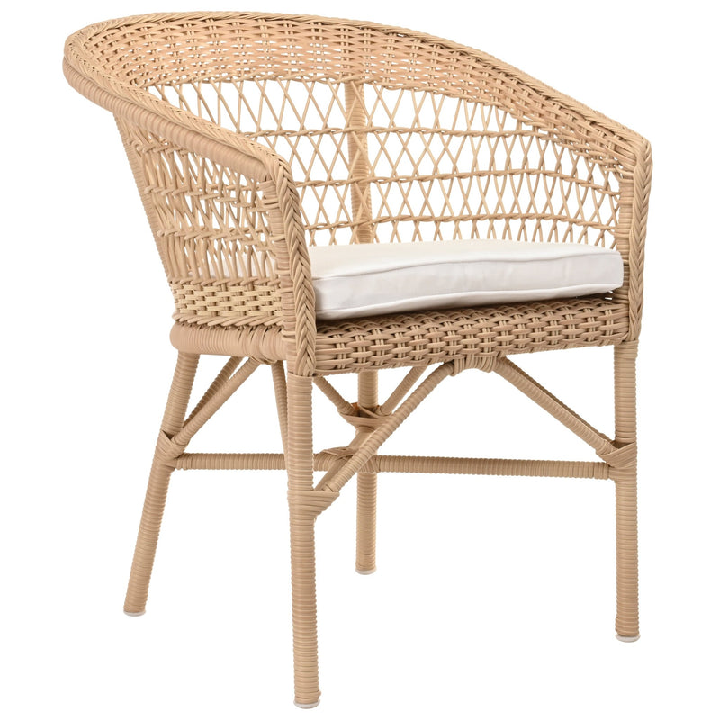Emma Dining Chair - Exterior - Sika Design - Outdoor Furniture - Antique - Sunbrella Sailcloth Seagull - HORNE