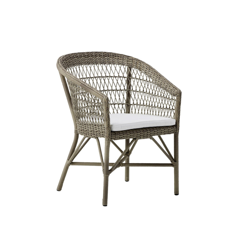 Emma Dining Chair - Exterior - Sika Design - Outdoor Furniture - Antique - Sunbrella Sailcloth Seagull - HORNE