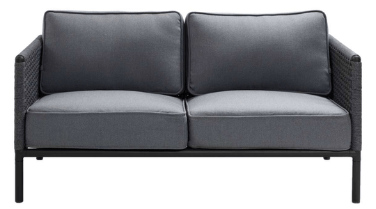 Encore 2 - Seater Sofa - Cane Line - Outdoor Furniture - Lava Grey/Dark Grey - HORNE