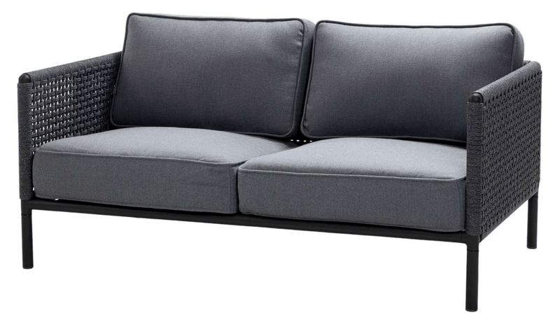 Encore 2 - Seater Sofa - Cane Line - Outdoor Furniture - Lava Grey/Dark Grey - HORNE