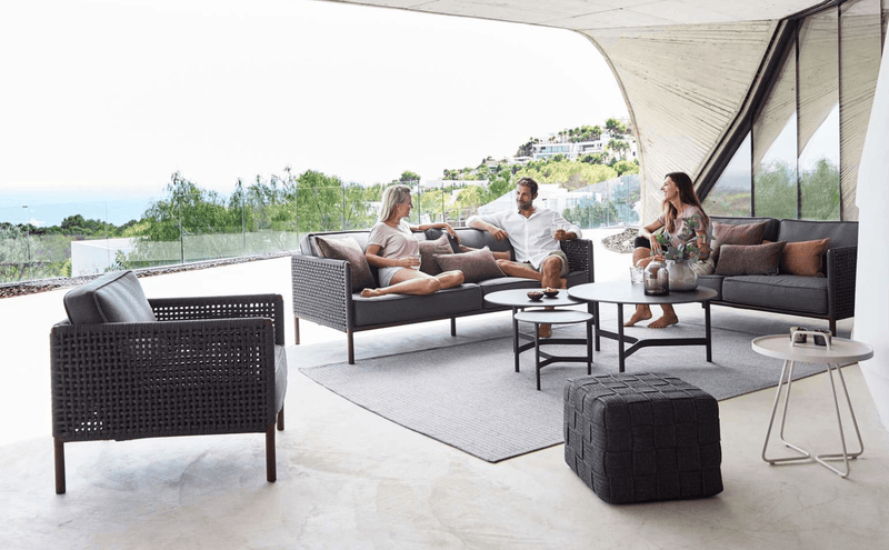 Encore 3 - Seater Sofa - Cane Line - Outdoor Furniture - Lava Grey/Dark Grey - HORNE