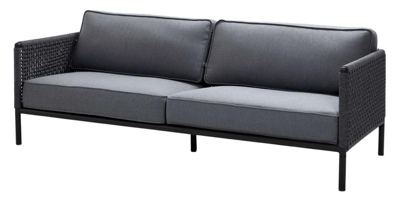 Encore 3 - Seater Sofa - Cane Line - Outdoor Furniture - Lava Grey/Dark Grey - HORNE