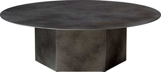 Epic Steel Coffee Table - 43.3" Diameter - Gubi - Table + Task - Misty Gray - HORNE