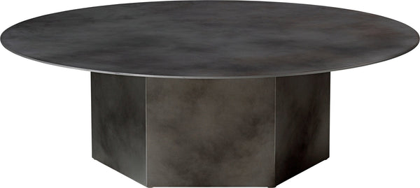 Epic Steel Coffee Table - 43.3" Diameter - Gubi - Table + Task - Misty Gray - HORNE