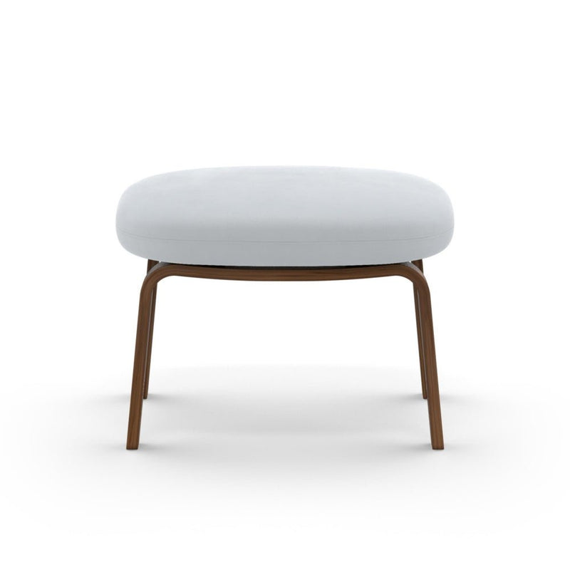 Era Footstool - Wood Legs - Normann Copenhagen - Stools + Benches + Ottomans - Sorensen Leather Ultra - Black - Oak - HORNE