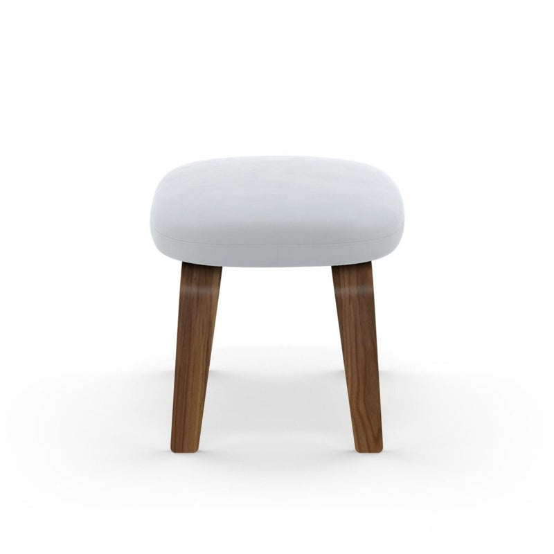 Era Footstool - Wood Legs - Normann Copenhagen - Stools + Benches + Ottomans - Sorensen Leather Ultra - Black - Oak - HORNE