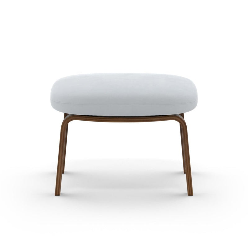 Era Footstool - Wood Legs - Normann Copenhagen - Stools + Benches + Ottomans - Sorensen Leather Ultra - Black - Oak - HORNE
