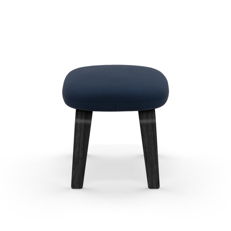 Era Footstool - Wood Legs - Normann Copenhagen - Stools + Benches + Ottomans - Sorensen Leather Ultra - Black - Oak - HORNE