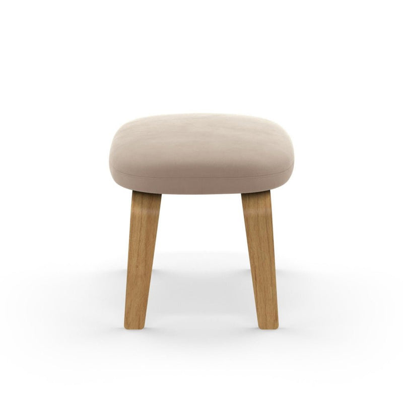 Era Footstool - Wood Legs - Normann Copenhagen - Stools + Benches + Ottomans - Sorensen Leather Ultra - Black - Oak - HORNE