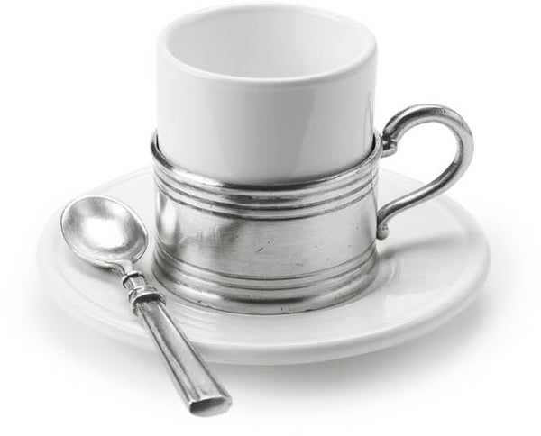Espresso Cup with Ceramic Saucer - Set of 2