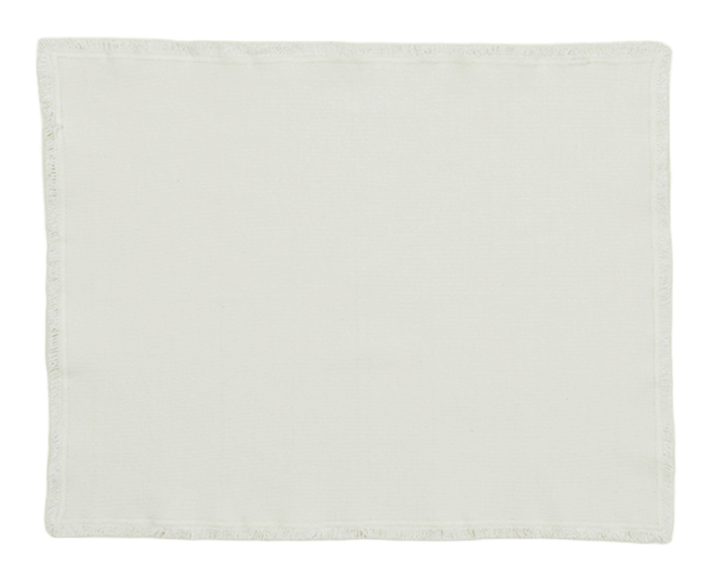 Essential Cotton Placemat - Set of 4 - Hawkins New York - Kitchen + Table Linens - Ivory - HORNE