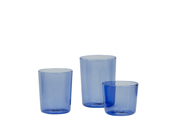 Essential Glassware - Set of 4 - Hawkins New York - Drinkware - Small - Blue - HORNE