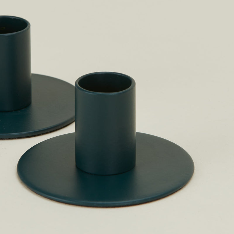 Essential Metal Candle Holder - Set of 2 - Hawkins New York - Candle Holders - Black - HORNE