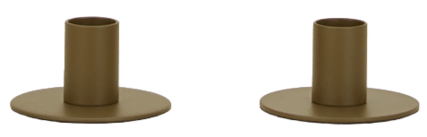 Essential Metal Candle Holder - Set of 2 - Hawkins New York - Candle Holders - Black - HORNE