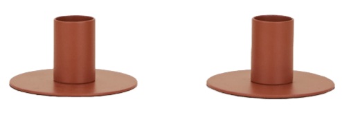 Essential Metal Candle Holder - Set of 2 - Hawkins New York - Candle Holders - Black - HORNE