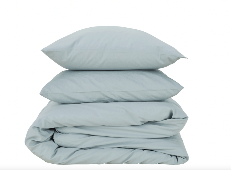 Essential Percale Duvet Cover - Hawkins New York - Bedding + Pillows - Queen - White - HORNE