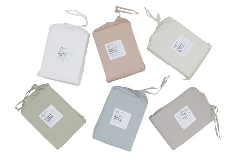 Essential Percale Duvet Cover - Hawkins New York - Bedding + Pillows - Queen - White - HORNE