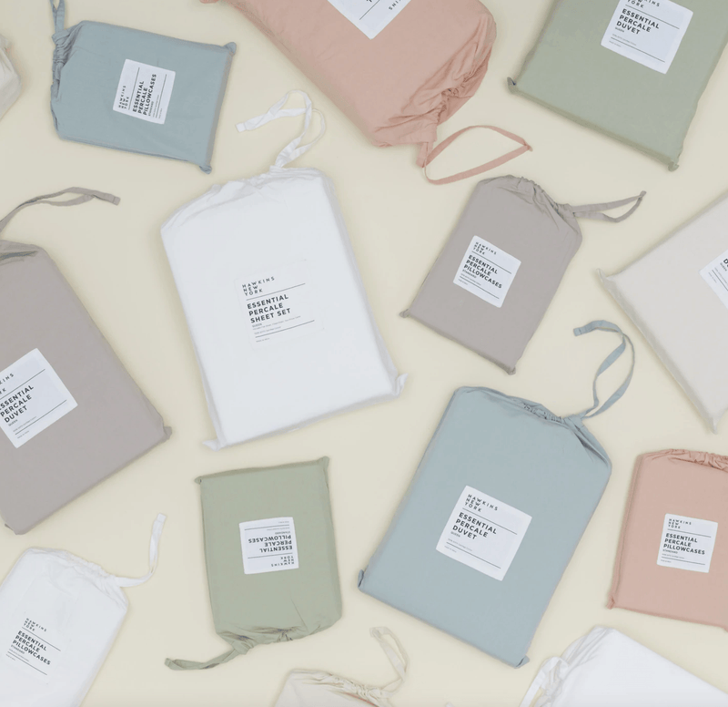 Essential Percale Pillowcase - Hawkins New York - Bedding + Pillows - Standard - White - HORNE