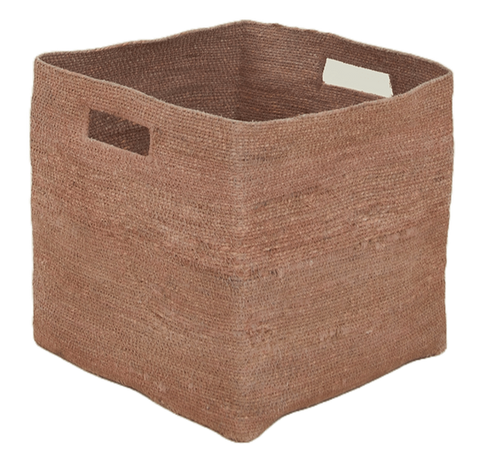 Essential Square Basket - Hawkins New York - Storage + Organization - Blush - HORNE