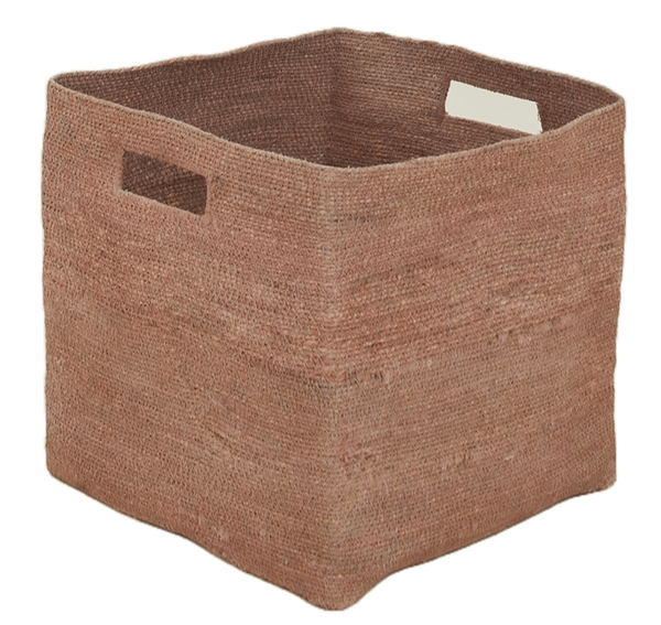 Essential Square Basket - Hawkins New York - Storage + Organization - Blush - HORNE