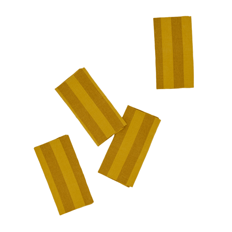 Essential Striped Dinner Napkin - Set of 4 - Hawkins New York - Kitchen + Table Linens - Ivory/ Flax - HORNE